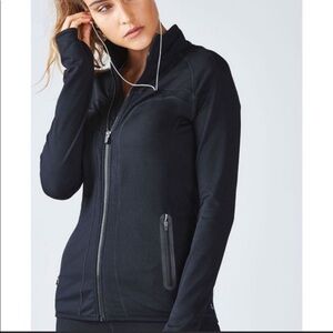 Fabletics Black Zip Up JoJo Workout Jacket Small